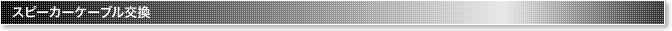 スピーカーケーブル交換